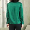 Test DISSA Chemise Soie Devant Plissé Verte : la blouse de bureau qui fait le job sans trop en faire
