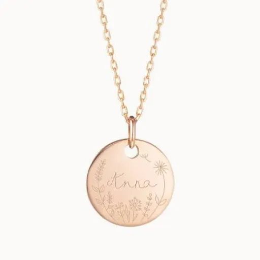 Collier gravé personnalisable : les anneaux entrelacés pour un bijou unique et plein de sens