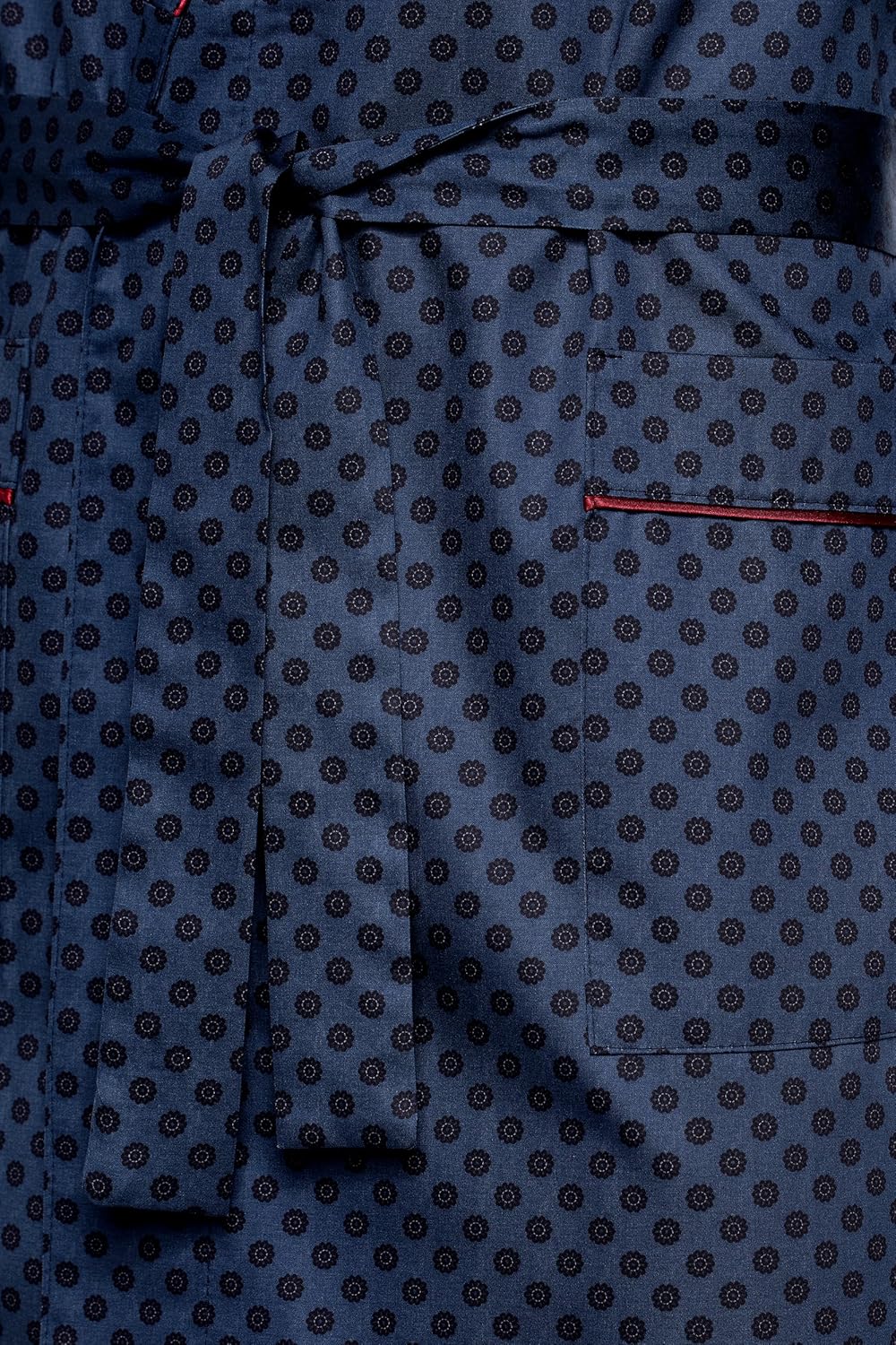 LEVERIE Robe de chambre longue et légère pour homme - Fabriquée dans l'UE - XL bleu/rouge