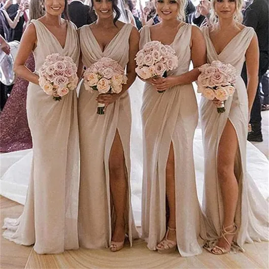 Dentelle Robe de Soirée Longue Femme,Robe de soirée Fendue en Mousseline à Double épaule et col en V-Coral Red 40,Élégante Cocktail Soirée Robe 40 Coral Red