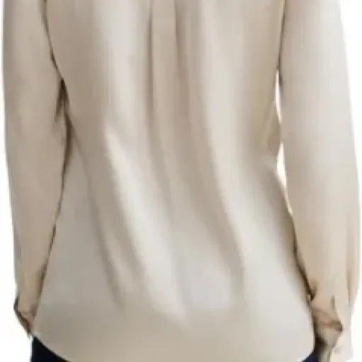 Test Caroll Sk000-jeanneb Blouse Femme 46 Beige : une chemise en soie simple mais bien fichue
