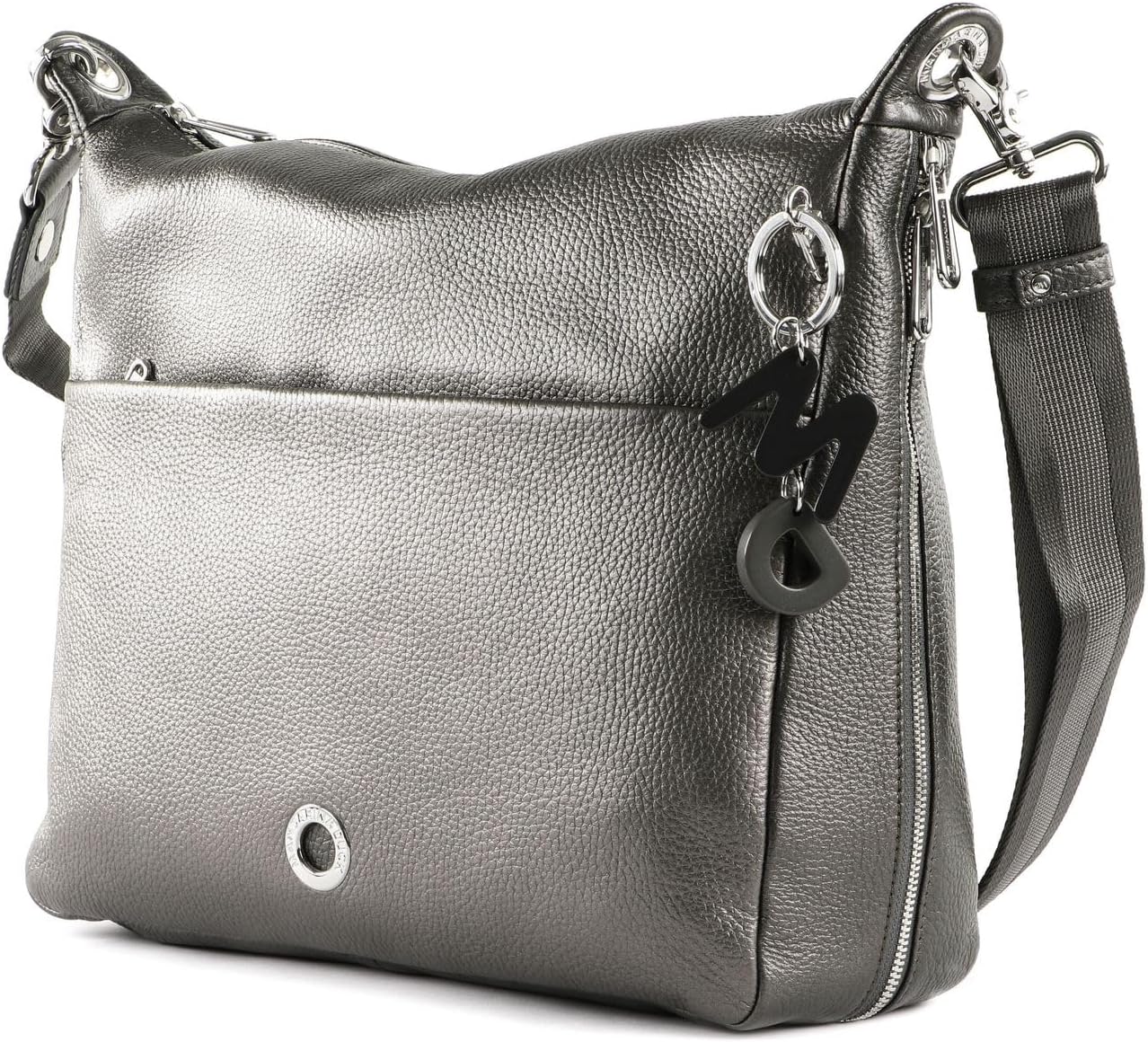 Cuir sac à épaule bandoulière Mellow Lux Crossover Graphite gris foncé