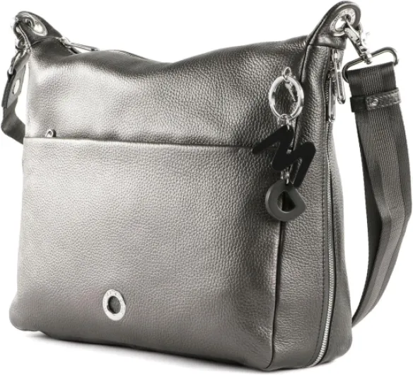 Cuir sac à épaule bandoulière Mellow Lux Crossover Graphite gris foncé
