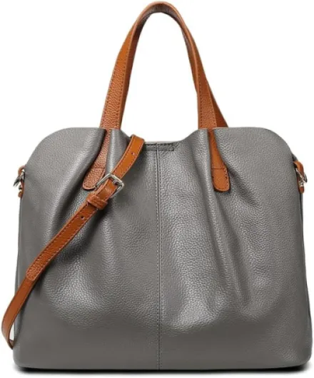 KLVN Sac à main tendance pour femme - Grande capacité - En cuir de vache véritable - Sac à bandoulière - Sacs de designer de luxe - Portefeuilles pour femmes Bleu 33-15-25cm