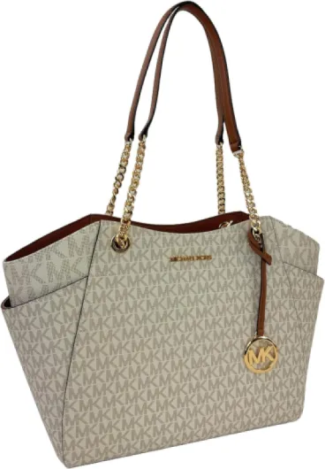 Michael Kors Michael Michael Kors Jet Set Travel Grand sac à bandoulière avec portefeuille de voyage à trois volets Vanille