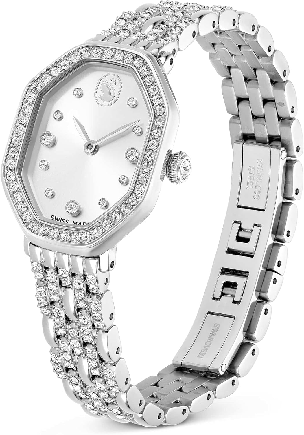 Swarovski Dextera Collection Octagon Watch Edelstahl Silberton