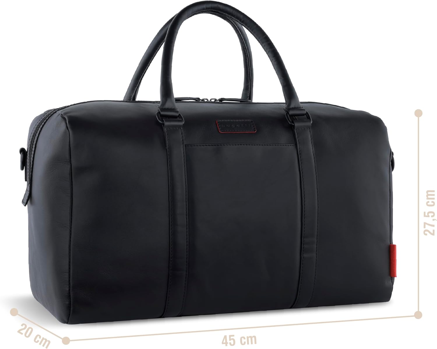 Clark Sac de Voyage de Luxe en Cuir de Haute qualité, élégant et Pratique Noir
