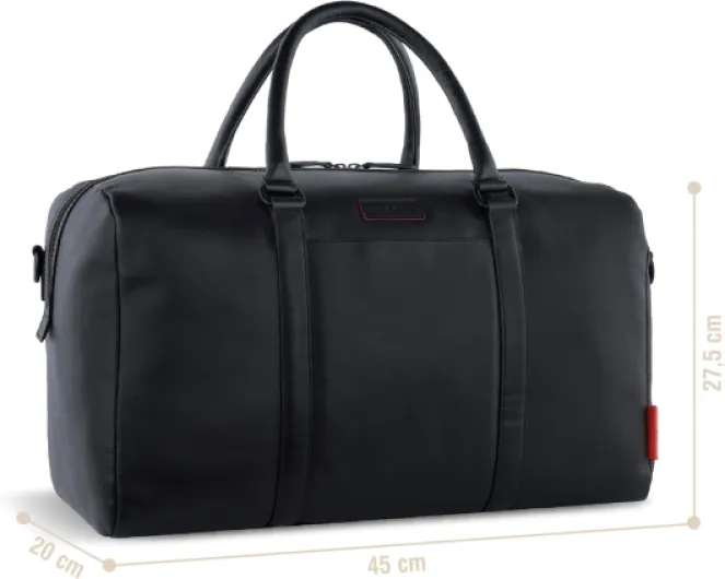 Clark Sac de Voyage de Luxe en Cuir de Haute qualité, élégant et Pratique Noir