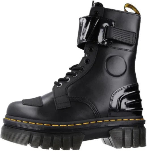 Dr - Martens Audrick Fashion BootFemme 39 EU Black Nappa Lux Black Ajax Black Soft Patent Pu