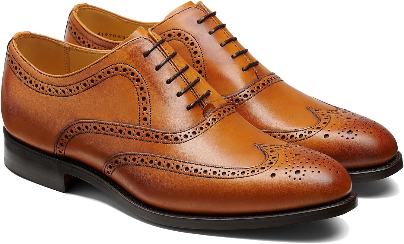 Cranford Chaussures Richelieu Richelieu Homme - Luxe Fait Main Cuir Formelle Oxfords 46 EU Veau de Cèdre