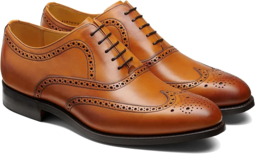 Cranford Chaussures Richelieu Richelieu Homme - Luxe Fait Main Cuir Formelle Oxfords 46 EU Veau de Cèdre