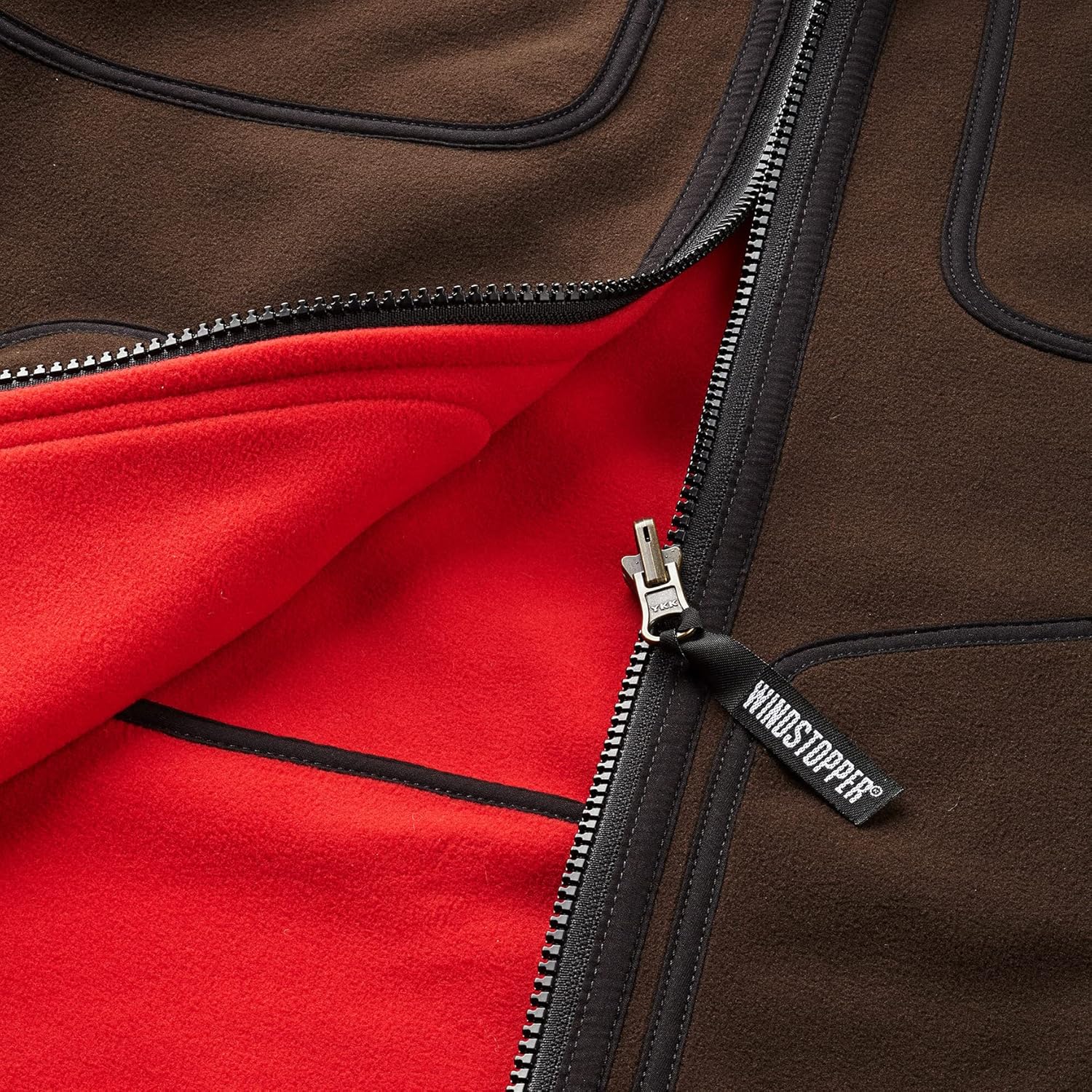Härkila - Fleece Kamko - Vêtements & Équipement de Chasse pour Professionnels - Design Scandinave Haut de Gamme Durable L Brown/Red