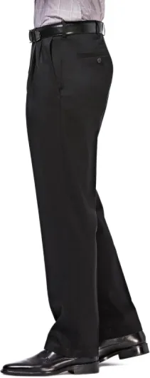 Haggar Hc10897 - Pantalon décontracté - Classic-fit,Classique - Homme 44W / 30L Noir/Transparent