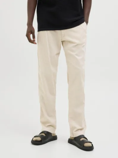 JACK & JONES Pantalon Coupe décontractée Pantalon Coupe décontractée Relaxed Fit M Beige Clair
