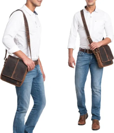 Matt Sacoche Homme Cuir Petit Sac Bandoulière Homme Cuir Véritable Besace Pochette Sacs à Main Vintage Sacs d'épaule pour Business Voyage, Tablette 9,7 Pouces Couleur:Mocca - Marron foncé Calais - Marron