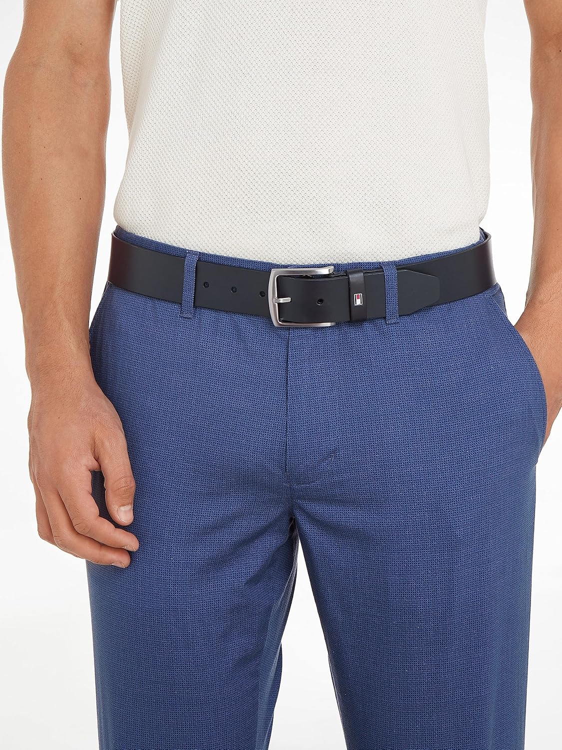 Ceinture Homme New Denton Belt 4,0 cm Cuir 85 Bleu (Midnight)