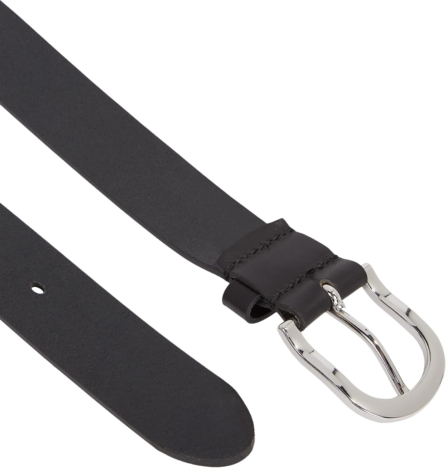 Tommy Hilfiger Ceinture Femme New Danny Belt Cuir 90 Noir (Masters Black)