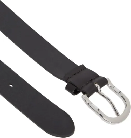 Tommy Hilfiger Ceinture Femme New Danny Belt Cuir 90 Noir (Masters Black)