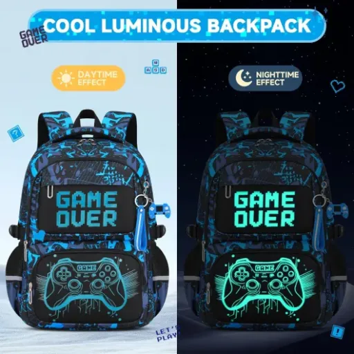 Test Amythe Sac à Dos Garçon Lumineux : un cartable pratique qui mise sur le style gamer