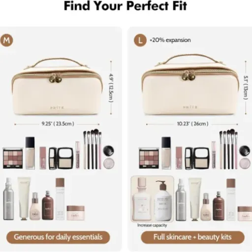 Test Prite Trousse de Maquillage Beige M : la vanity pas chère qui fait le job pour voyager