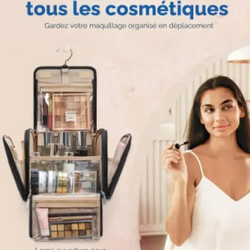 Test BAGSMART Trousse de Toilette Femme Voyage : enfin une trousse qui tient debout et qui s’ouvre vraiment bien