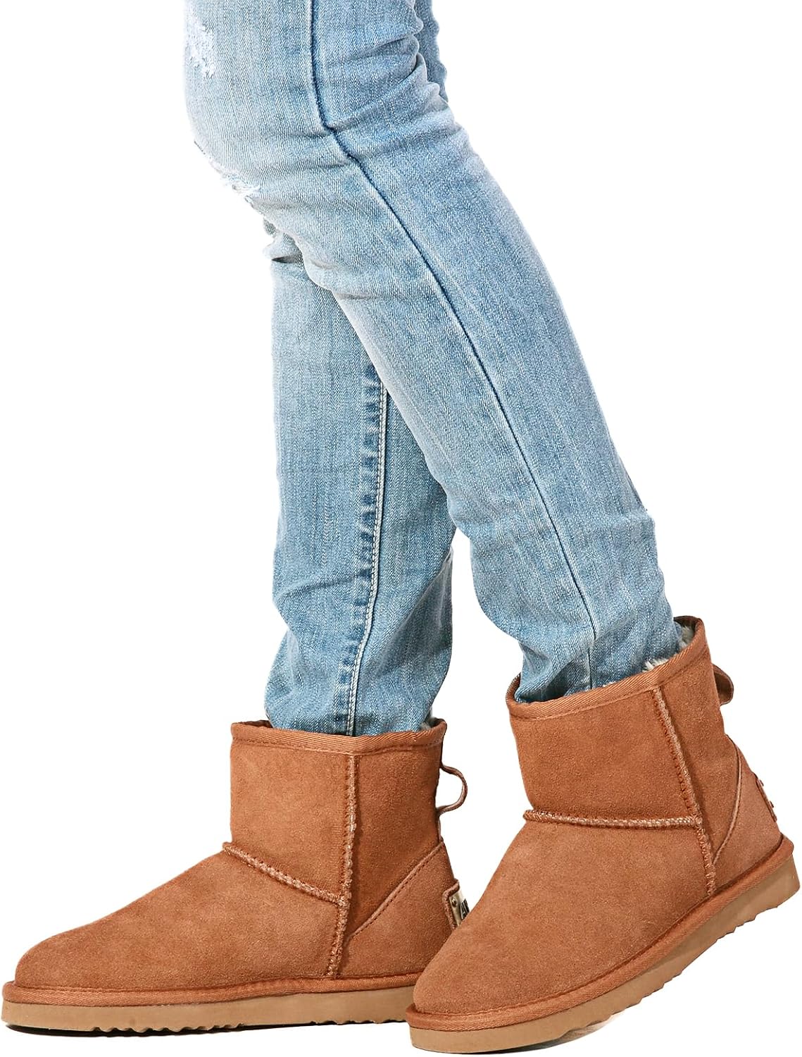 Femme Ankle Bottes d'Hiver de Neige 40 EU Marron
