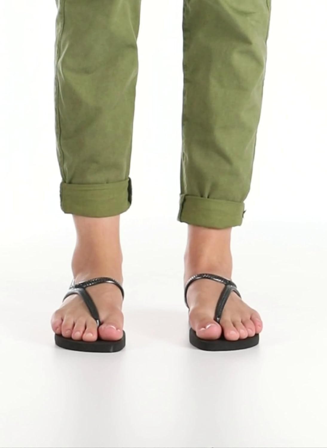 Havaianas - Flash Urban, Sandales Confortables, Élégantes et Polyvalentes, Fermeture à la Cheville, Lanières Métallisées Croisées, Femme Noir 35/36 EU