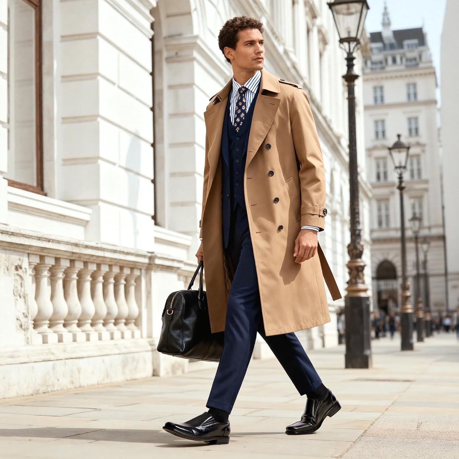 Mocassins de Ville pour Homme Elégants et Confortables Chaussures à Enfiler Pratique Loafers 43.5 EU Noir