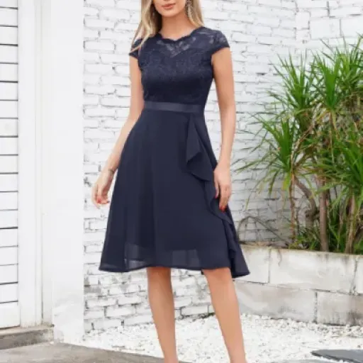 Test Odizli Robe de cocktail en mousseline : la petite robe de mariage qui fait le job sans ruiner le budget