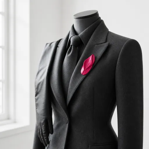Quand l'accessoire fait la silhouette : cravate, gant long et bijou sculptural prennent le pouvoir